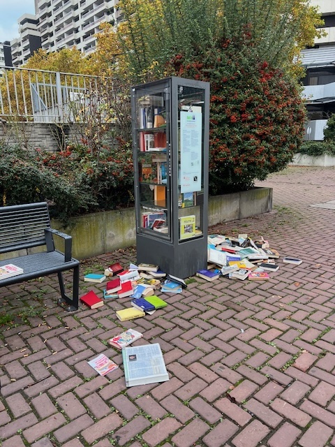 Bücherschrank verwüstet1
